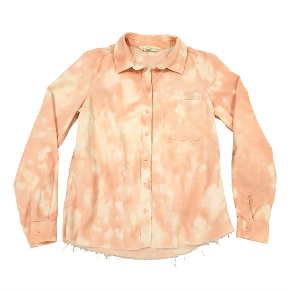 F&F brand pink and white corduroy over shirt